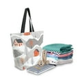 thumbnail image 2 of FORMRS Womens Canvas Tote Bag with Zipper Inner Pocket Shoulder Handbag, Snow Cartoon Houses, 2 of 7