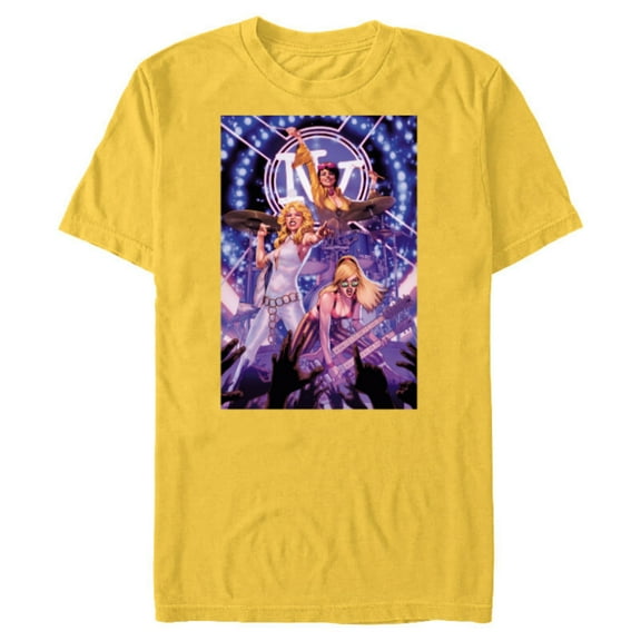 Marvel X-Men Dazzler Boom Boom Jubilee Band X-Terminators - Short Sleeve Blended T-Shirt for Adults - Customized-Yellow