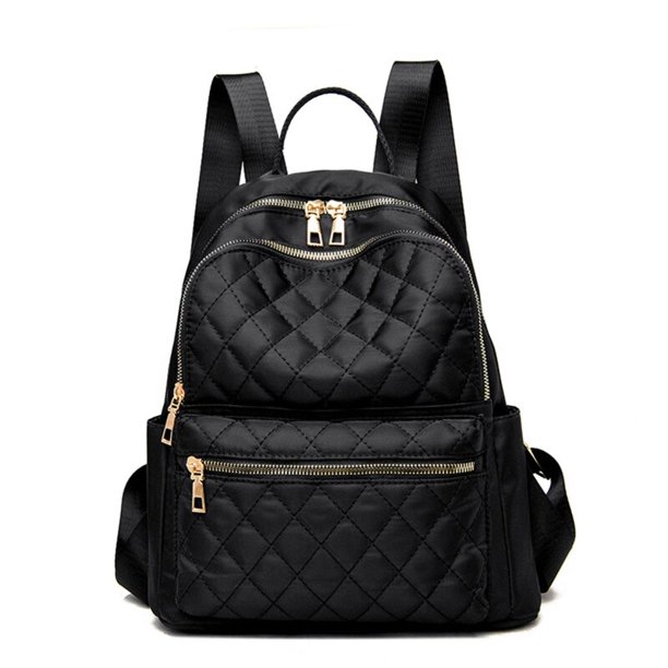 Mochila de viaje de nailon para mujer, bolso de hombro pequeño, informal, acolchado, talla S/L