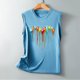 thumbnail image 4 of ICHUANYI Clearance Casual Women's Round Neck Summer Sexy Gradient Print Regular Women's Sleeveless Top(Sky Blue, M) ICHUANYI WER2023080902946, 4 of 5