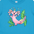 thumbnail image 4 of Inktastic Axolotl Unicorn with Rainbow Tail, Bubbles and Seaweed. Boys or Girls Baby T-Shirt, 4 of 5