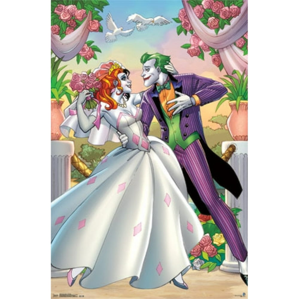Harley Quinn and Joker - Romance Poster Print (22 x 34) - Walmart.com