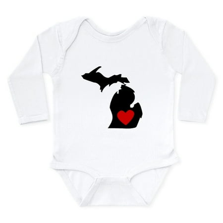 

CafePress - Michigan Heart Body Suit - Long Sleeve Infant Bodysuit