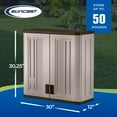 thumbnail image 3 of Suncast 4 Cubic Feet Resin Single Shelf Garage Wall Storage Cabinet (2 Pack), 3 of 9