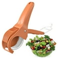 thumbnail image 2 of Miyuadkai Stainless Steel Fruit and Vegetable Slicer Orange, Salad Cutter Chopper Portable Manual Banana Slicer Creative Fruit Vegetable Slicer Home Kitchen Gadgets Chopping Tool, a Slicer, 2 of 9