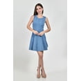 thumbnail image 4 of Vestido linea A sin mangas Roman Fashion /Juvenil, 4104 (Azul medio) azul CH, 4 of 5