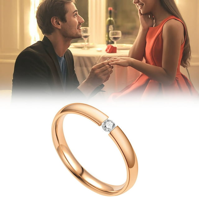 Anillos para mujer, regalos para mujer, anillo de pareja de moda, anillo de acero inoxidable, regalo de joyería para el día de San Valentín, anillo de acero inoxidable