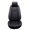 thumbnail image 2 of 1 Pcs Universal Car Front Seat Mat Covers PU Leather Breathable Cushion Pad Set Exquisite Workmanship Comfortable Antibacterial, 2 of 4