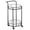 Black, variant on mDesign Metal Vintage Round Beverage Rolling Cart for Home - 2-Tier Serving Bar Trolley with Easy-Glide, Rotating Wheels, Built-in Handle, and Glass Shelves for Wine and Craft Beer - Soft Brass Round