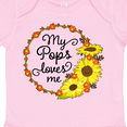 thumbnail image 4 of Inktastic My Pops Loves Me with Sunflower Wreath Boys or Girls Baby Bodysuit, 4 of 5