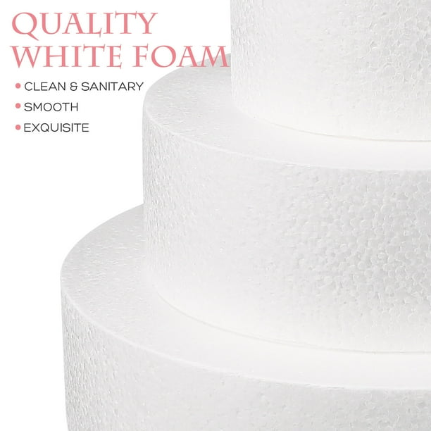 3 Pcs Foam Cakes Molds Round cake dummies for Wedding Cake Shop Window