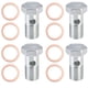 thumbnail image 1 of Tornillos huecos universales para motocicleta M18x1,5 de 43 mm de longitud con juego de arandelas tono plateado paquete de 12, 1 of 1