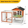 thumbnail image 5 of Coziwow Outdoor Rabbit Hutch Large Pet House Wooden Habitat Small Animal Pet Poultry Cage, Gray, 5 of 12