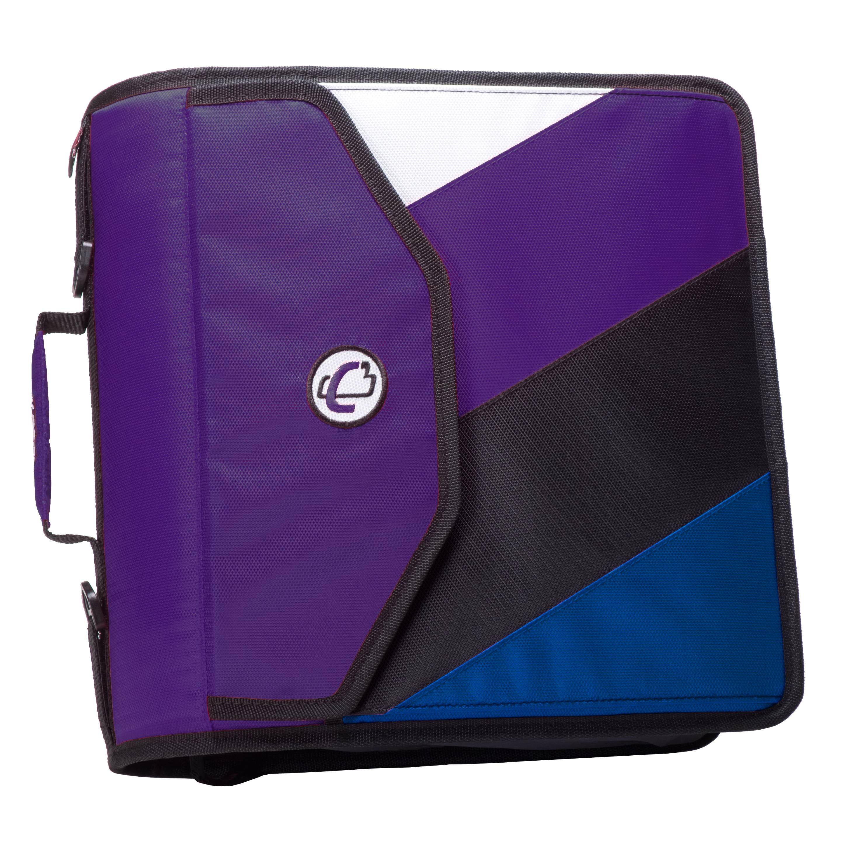 Case It Zipper Binder with Backpack Straps, Purple, 4 inch, D186BB