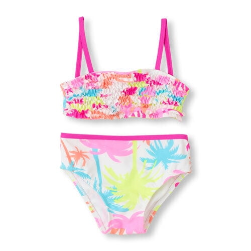 The Children's Place 2-PC Bikini Swim Set for Toddler Girls Beach Palm Tree Theme Swimwear 18-24M/2T/3T