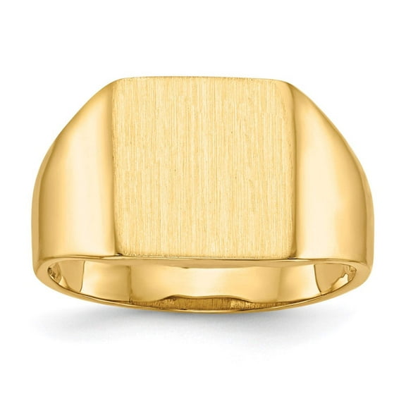 14k 11.0x11.5mm Open Back Signet Ring RS364