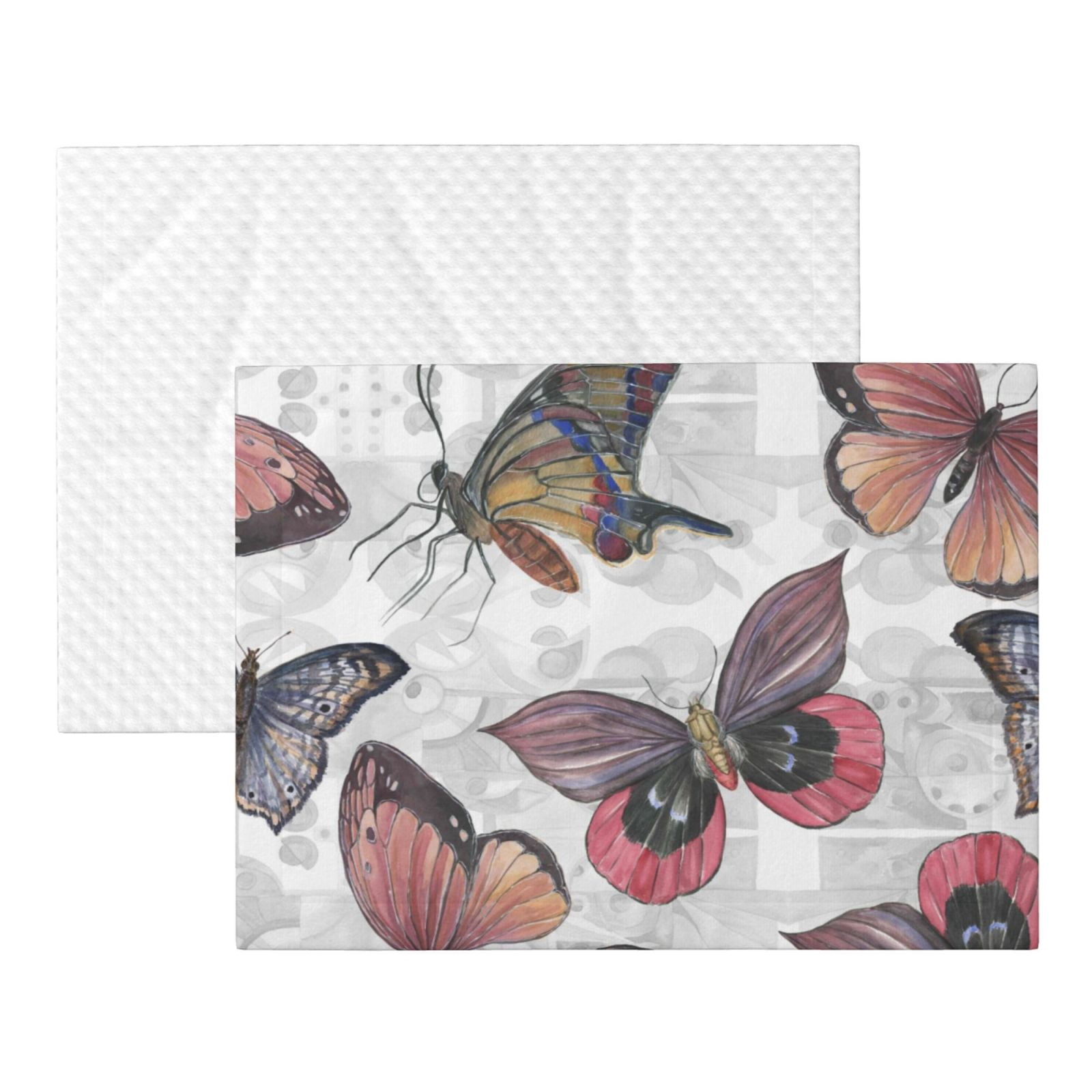 Naloa Vintage Butterflies Dog Blanket, 3 Sizes Cat Blanket for Indoor Cats Large Medium Small Dog Gifts-Medium