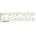 thumbnail image 3 of Ambesonne Cartoon Fabric by the Yard Upholstery, Unicorns Rainbow Clouds, 1 Yard, Pale Pink Pale Blue, 3 of 5