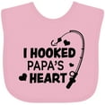 thumbnail image 3 of Inktastic I Hooked Papa's Heart with Fishing Rod Boys or Girls Baby Bib, 3 of 4