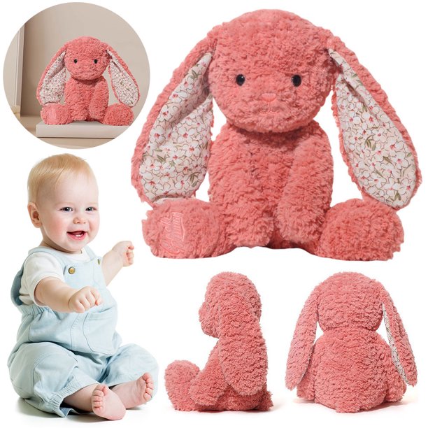 Conejo Orejas Largas Juguete Muñeca Fequy Moll 38cm Retardo Soft (Rose) Rojo