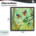 thumbnail image 4 of Stupell Industries Bohemian Kingfishers in Jungle Branches Black Floating Frame Canvas Art, 18 x 18, by Kay Widdowson, 4 of 8