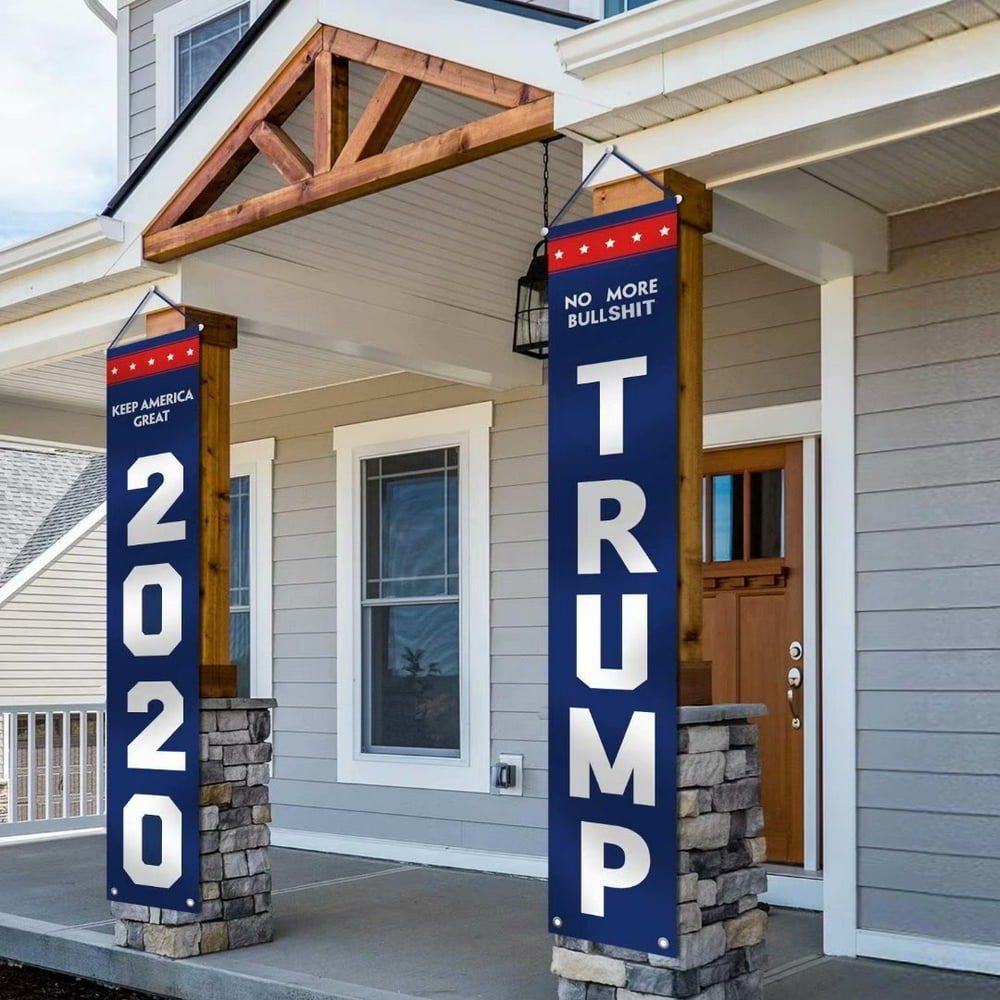 2020 Trump Flag Garden Banners and Sign, Patriotic Outdoor Yard Sign