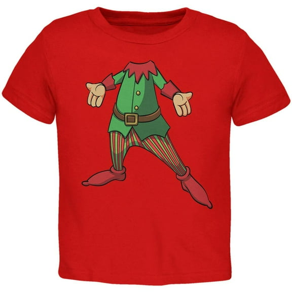 Christmas Happy Elf Red Toddler T-Shirt - 3T