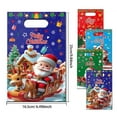 thumbnail image 6 of 50Pcs Christmas Gift Bags with Handles Xmas Treat Bags Santa Claus Plastic Candy Goodie Snack Bags Bulk for Christmas Party Decorations Supplies Favors, 6 of 9