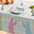 thumbnail image 5 of Easter Tablecloth 60x84 Inch, Spring Bunny Happy Easter Table Cover for Party Picnic Dinner Decor, 5 of 6