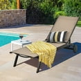 thumbnail image 1 of Gymax Fauteuil Inclinable Inclinable Réglable en Aluminium - Enfants, Brun, 1 of 10