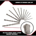 Hyper Tough 13Piece Masonry Bit Set Click Fit™ Case, 43029CF