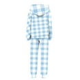 thumbnail image 4 of Nskgu Girls Clothes 2 Piece Fashion Fall Outfits Plaid Oversize Pullover Sweatshirt and Sweatpant Sweatsuit Sets with Pockets, 4 of 5