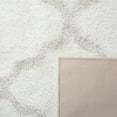 thumbnail image 6 of SAFAVIEH Tahoe Gerald Quatrefoil Shag Runner, 2' x 9', White/Silver, 6 of 8