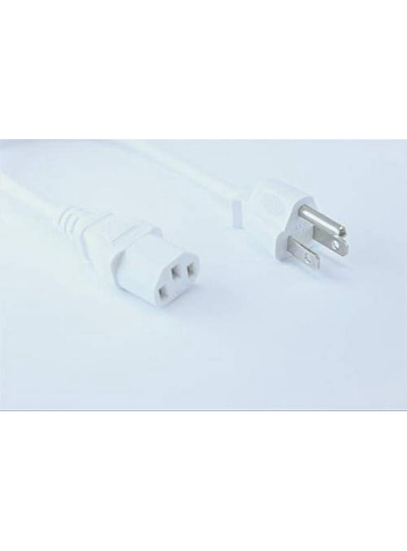 [UL Listed] OMNIHIL White 8 Feet Long AC Power Cord Compatible with Samsung SSC-1280 Recorder