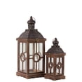 thumbnail image 1 of Urban Trends Collection: Wood Lantern Weathered Wood Finish Brown, 1 of 2