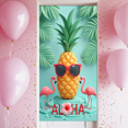 thumbnail image 6 of Flamingo Pineapple ALOHA Banner Tropical Party Decoration for Beach Vacation Luau Summer Events, 6 of 7