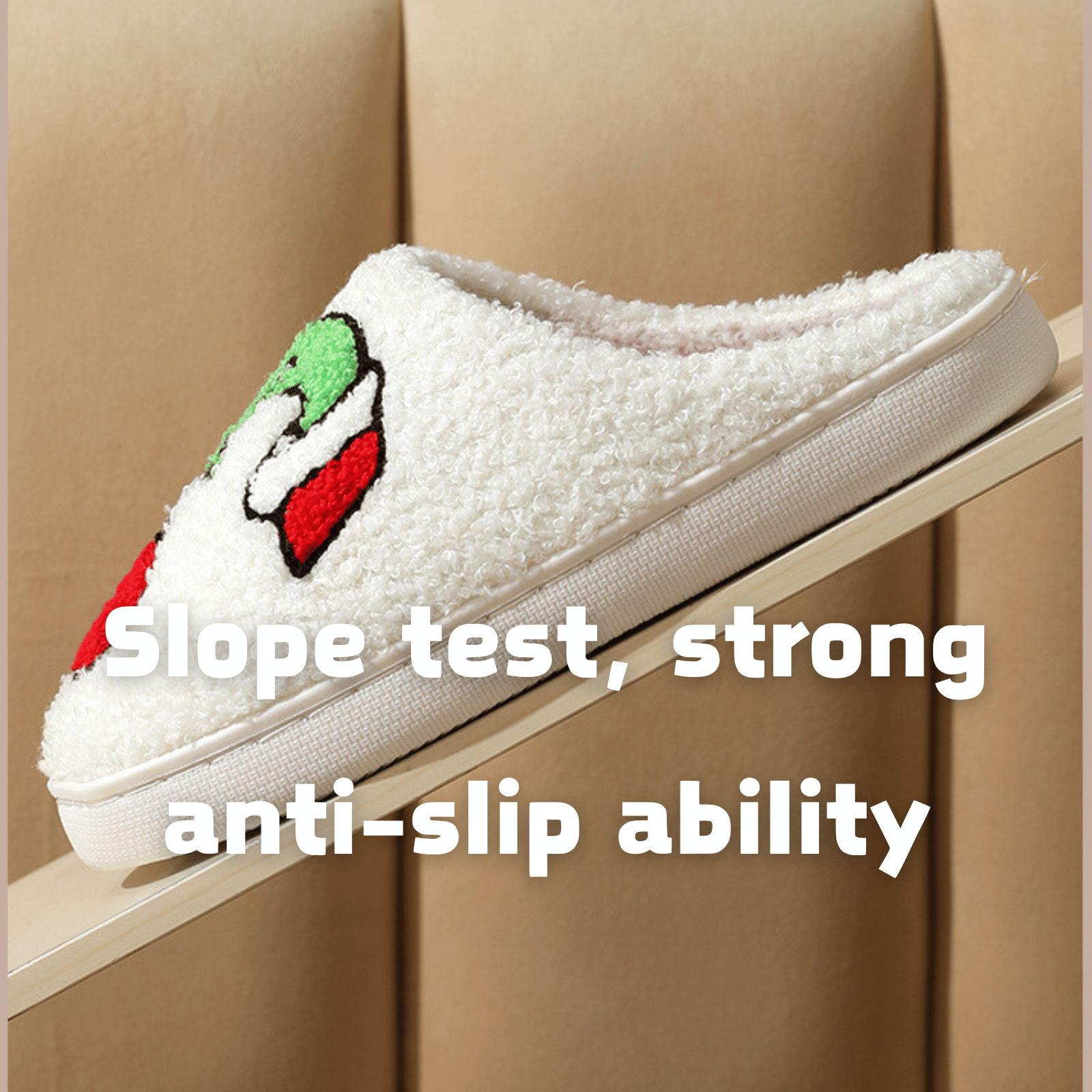 BERANMEY Christmas Holiday Plush Fuzzy Slippers photo 5