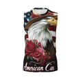 thumbnail image 6 of Picia Eagle With Hat And Roses mens Cotton Tank Undershirts , Moisture-wicking Ribbed Tanks, Lightweight Cotton Tank Undershirts-Medium, 6 of 8