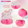 thumbnail image 3 of Decoración de mesa Outus Unicorn Rainbow Honeycomb x9, 3 of 6