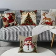 thumbnail image 6 of Seyotauo Christmas Pillow Covers 4 Pack - 18×18 Inch Soft Cotton Decorative Pillow Cases with Hidden Zipper, Festive Christmas Pattern & Warm Holiday Colors for Living Room Sofa Bedroom Home Decor, 6 of 8