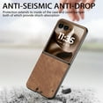 thumbnail image 4 of for Motorola Razr+ 2024 Luxury Case, PU Leather + PC Lightweight Slim Fit Anti-Scratch Classic Shockproof Protective Thin Phone Cover for Motorola Razr+ 2024, Brown, 4 of 7