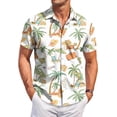 thumbnail image 3 of HAJWOH Hawaiian Shirt for Men Casual Button Down Short Sleeve Summer Beach Shirts Loose Fit Floral Print Tropical Tops, 3 of 7