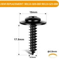 thumbnail image 2 of GOOACC 50Pcs Splash Shield General Purpose Phillips Truss Head Sems Screw for Honda Acura BMW Fender Liner Bumper Cover Screws 90114-SE0-000 90114-SZ3-000 M4.8-1.61x19mm, 2 of 7