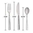 thumbnail image 2 of Party Central Hammered Cutlery Set - 7.75" - Silver - Club Pack of 288, 2 of 2