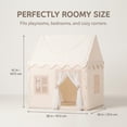 thumbnail image 3 of Wilwolfer Kids Play Tent House with Lights and Carpet, Gold Princess Castle Indoor Outdoor Playhouse for Boys and Girls Ages 3-12, 3 of 9