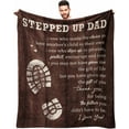 thumbnail image 1 of LHSHID Bonus Dad Gifts Step Dad Gifts from Daughter Son to Our Bonus Dad Gift Throw Blanket Bonus Dad Birthday Gift Ideas Stepped Up Dad Father Gifts Best Step Dad Ever Gifts 40"x50", 1 of 7