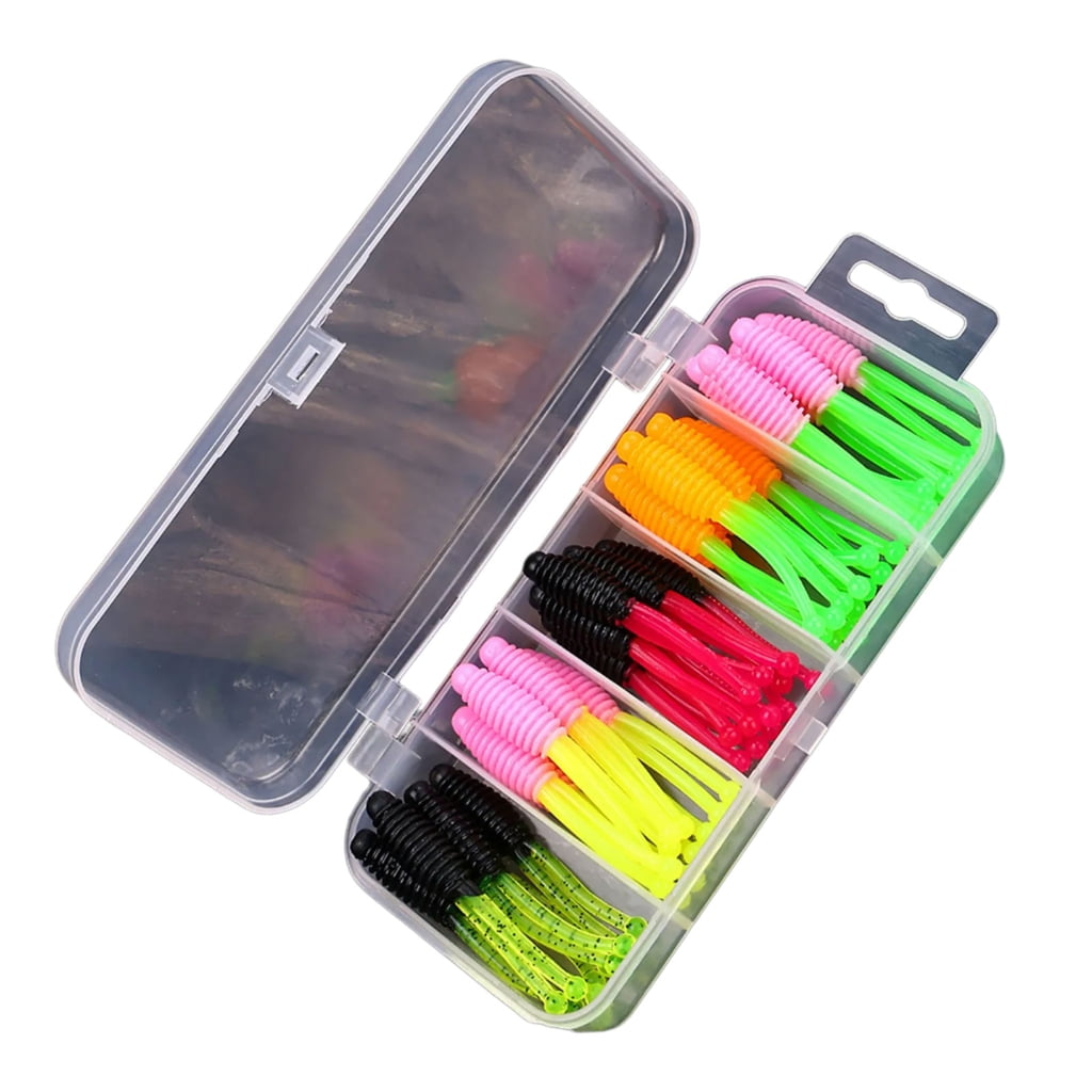 BQBQERT 30pcs Soft Baits Swimbait Jigging Fishing Lure Double Tail Artificial Baits Fishing Baits Fishing Tackle