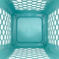 thumbnail image 6 of Mainstays Square Flexible Plastic Laundry Hamper Basket, Teal Splash, Adult, 6 of 7