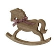 thumbnail image 2 of Rocking Horse Statue Sculpture Wooden with Vivid Details for Home Living Room and Office Desktop Decor, 2 of 9