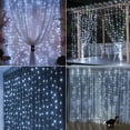 thumbnail image 6 of Twinkle Star Christmas Decoration Curtain String Lights with Remote Control Timer, Christmas Lights, White, 300 LEDs, for Thanksgiving 2025, 6 of 7